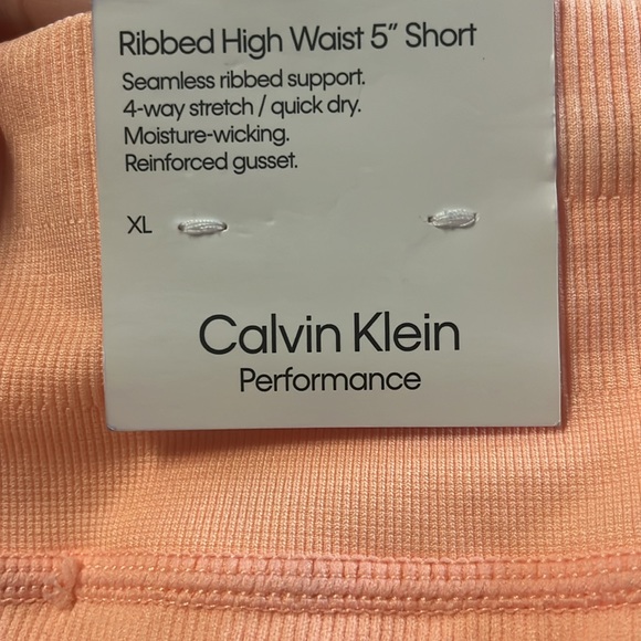 CALVIN KLEIN Performance ribbed high waist 5’’ stretch short nwt‎ - Picture 5 of 5